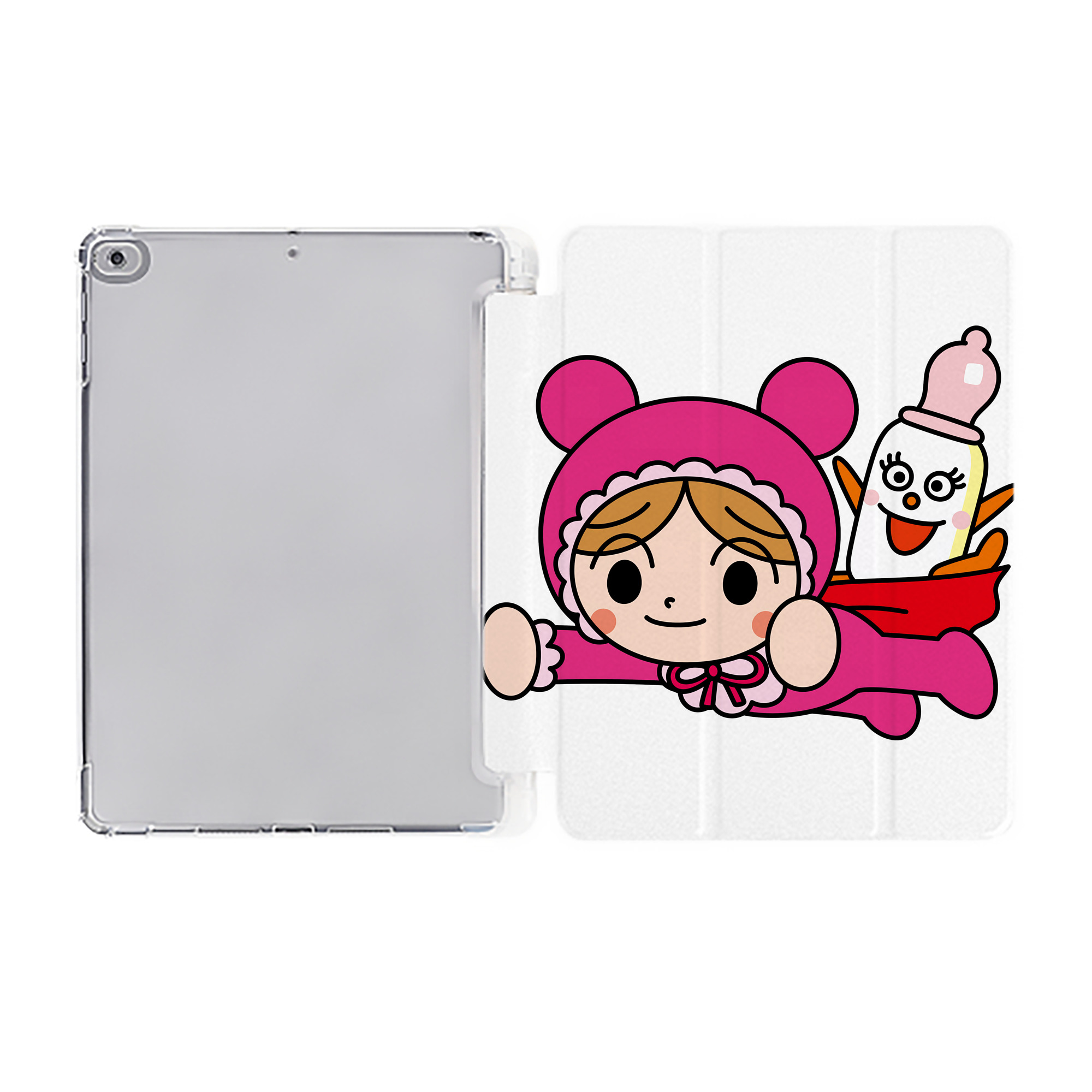 （画像用） アンパンマン Anpanman IPad ケース ペン収納付き 三つ折りスタンド PUレザー×シリコン 対応機種9.5/10.5/10.9インチ